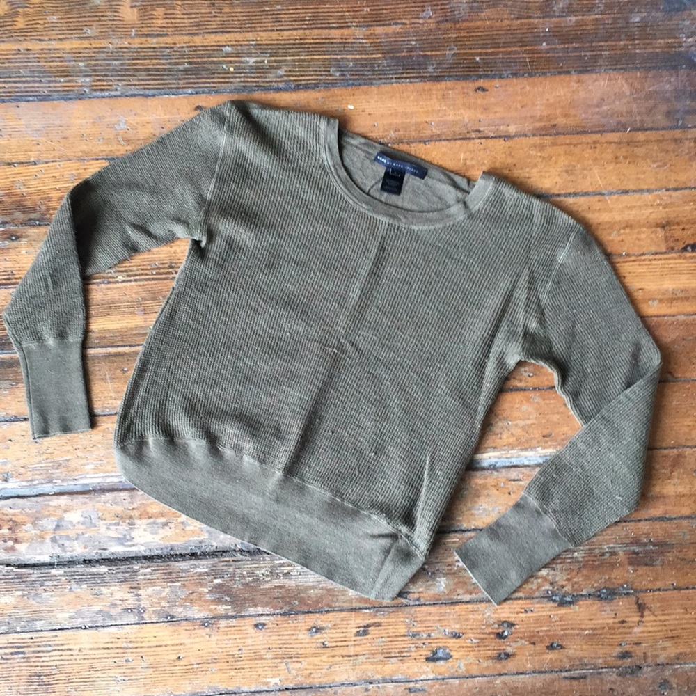 || MARC JACOBS || olive drab military insp sweater